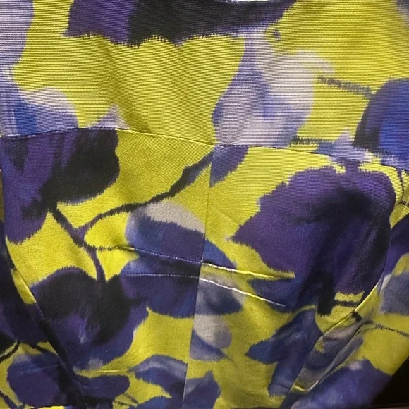 Floral Yellow and Purple Dress